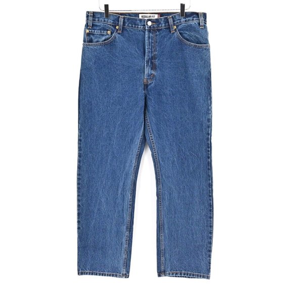 Levi's Other - LEVIS 505 Jeans Mens Straight Leg Regular Fit Blue Medium Denim Cotton Sz 36x30
